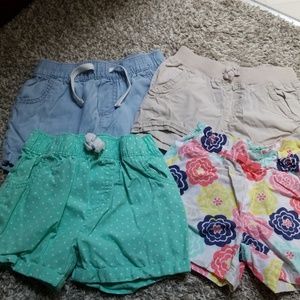 Lot of 4 shorts carters, gymboree, children's plac